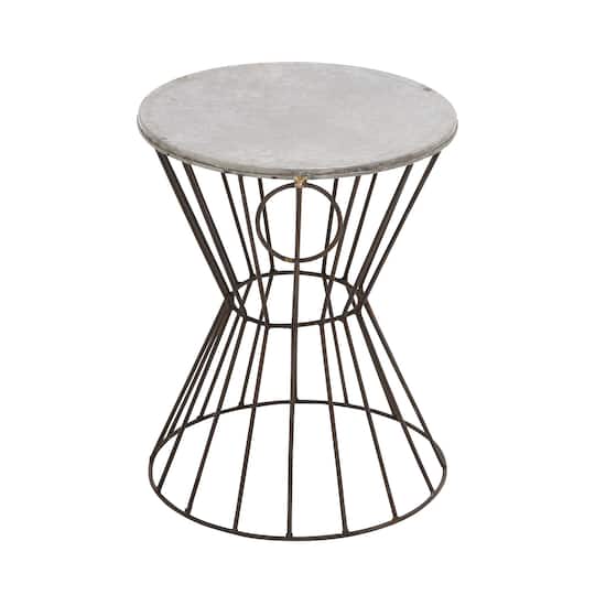 18'' Grey Iron Farmhouse Stool